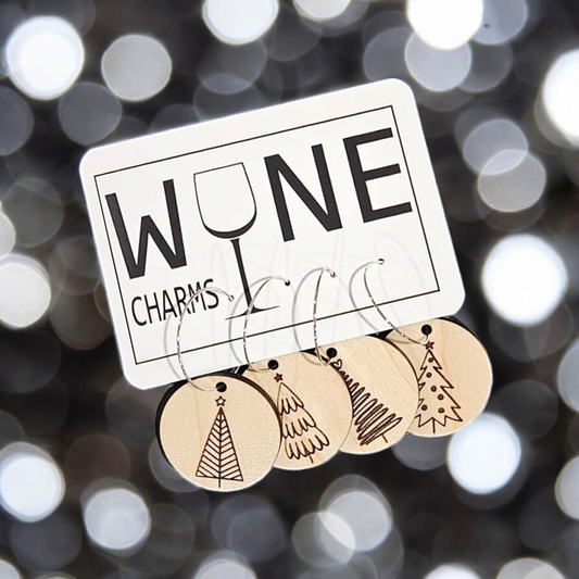 Christmas Tree Wine Glass Charms