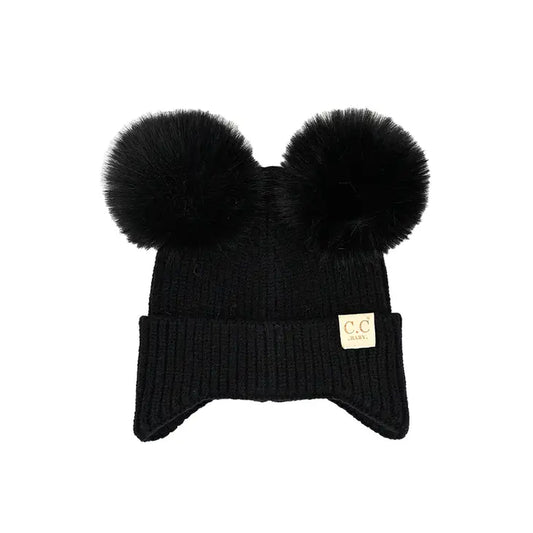 C.C Baby Ear Flap Pom Pom