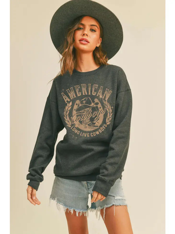 Long Live American Cowboys Graphic Sweatshirt