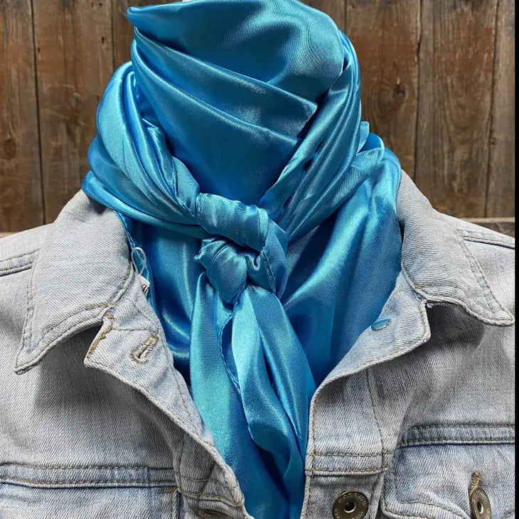 Solid Aqua Wild Rag/Scarf