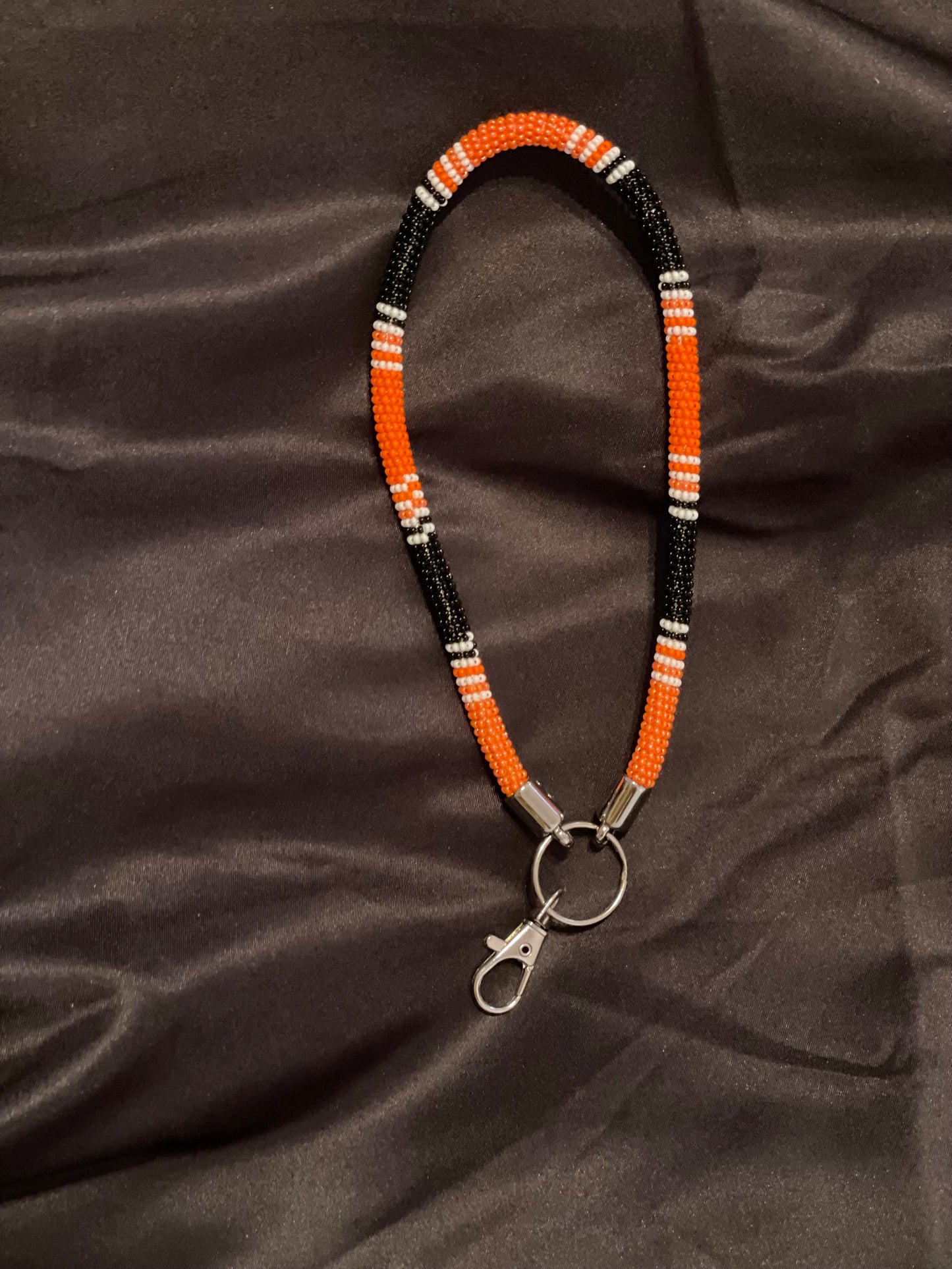 Orange & Black Wristlet