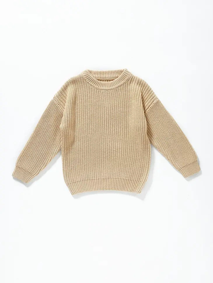 Girls Knit Sweater - Beige