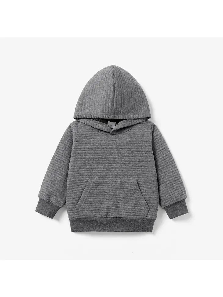 Girl/Boy Solid Color Textured Sweatshirt Hoodie