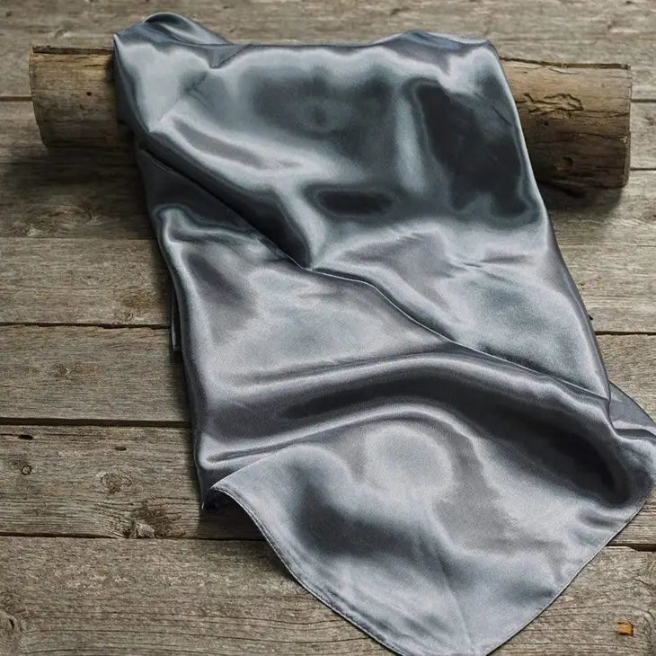 Solid Silver / Grey Wild Rag / Scarf