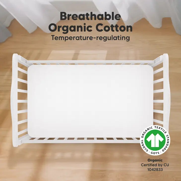 2-pack Organic Cotton Fitted Crib Sheet