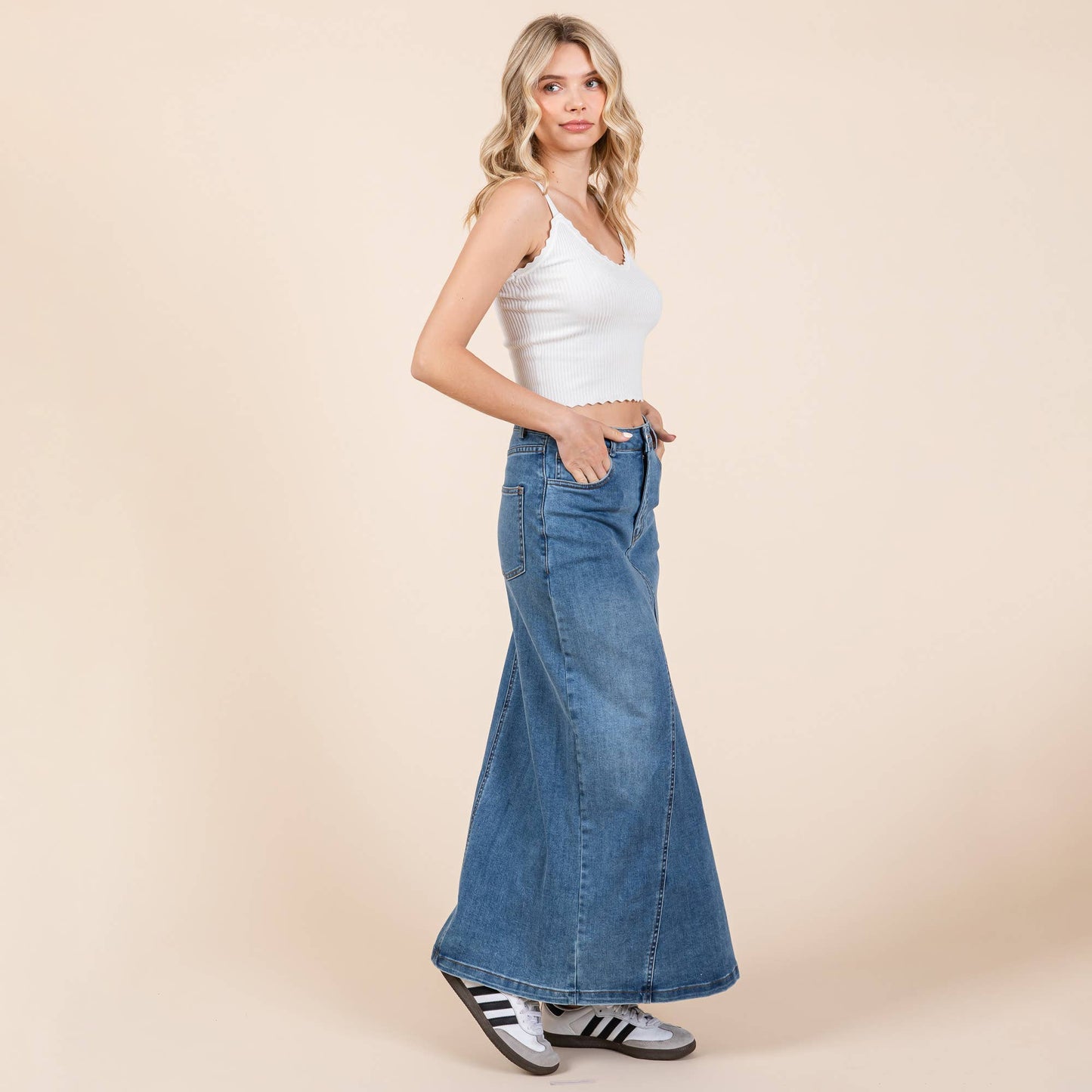 A-Line Denim Skirt