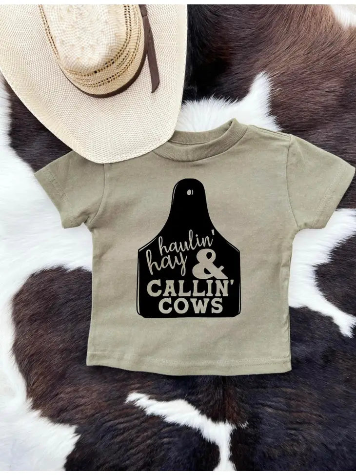 Haulin Hay & Callin Cows Kid's T-Shirt