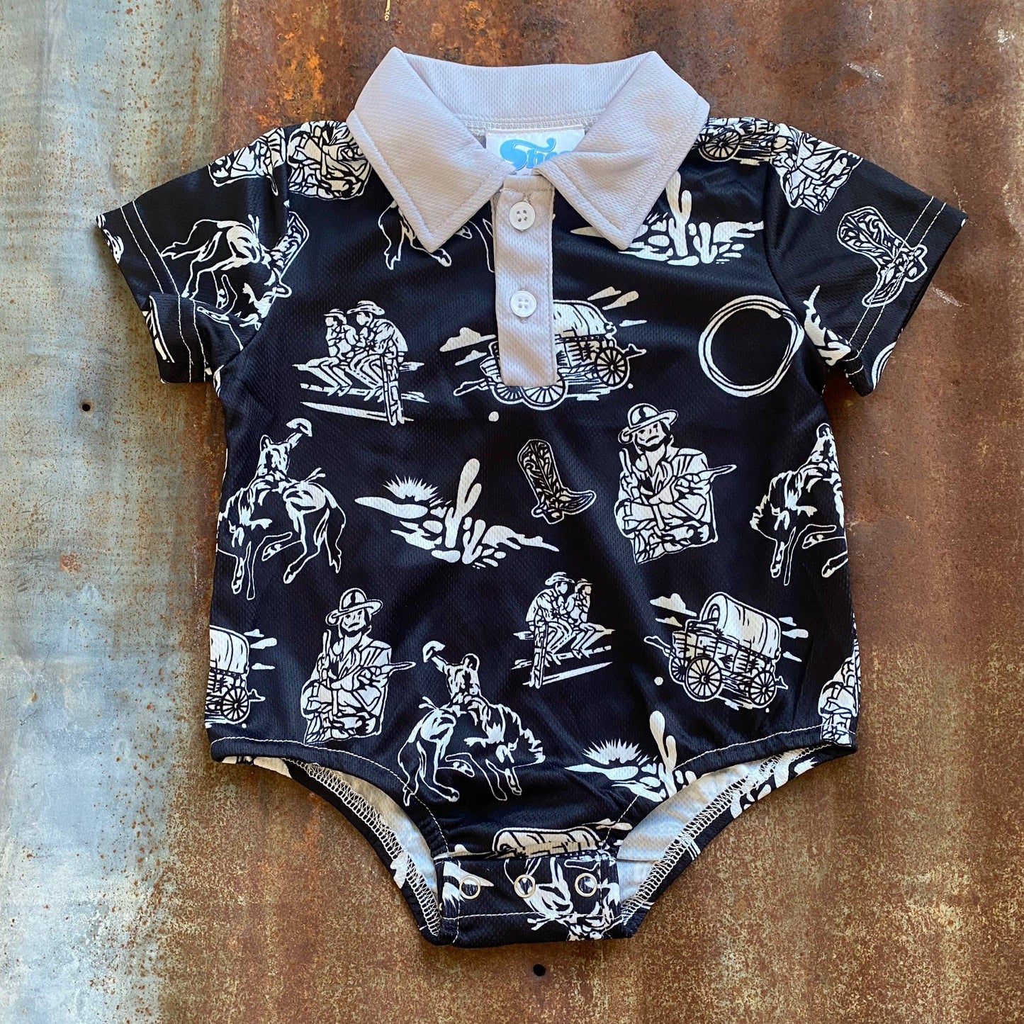 Boys Wild West Polo Onesie