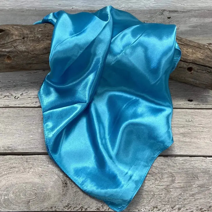 Solid Aqua Wild Rag/Scarf