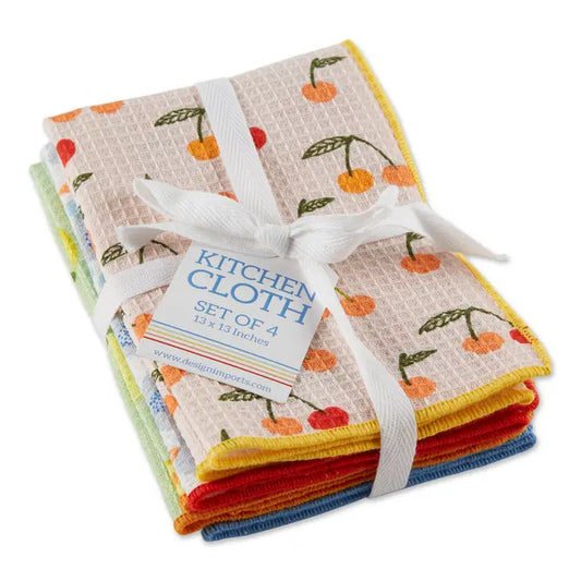 You Do You Printed Waffle Dishcloth Set of 4