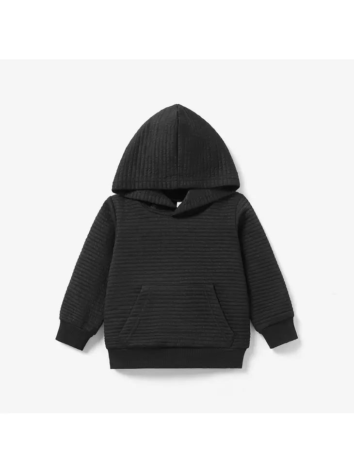 Girl/Boy Solid Color Textured Sweatshirt Hoodie