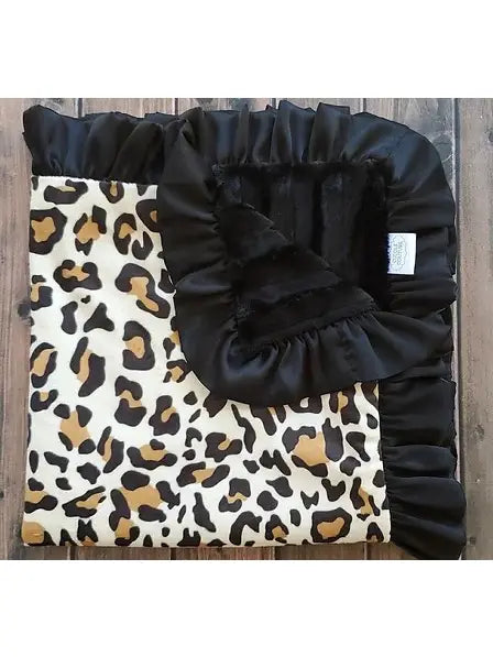 Girls Leopard Soft Minky Blanket