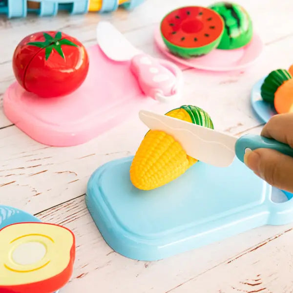 Play Food For Kids Kitchen Pretend Cutting Food