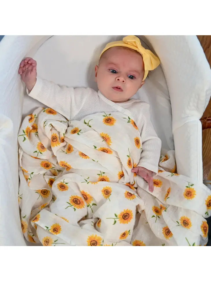 Sunflower Fields -Baby Swaddle Blanket Set