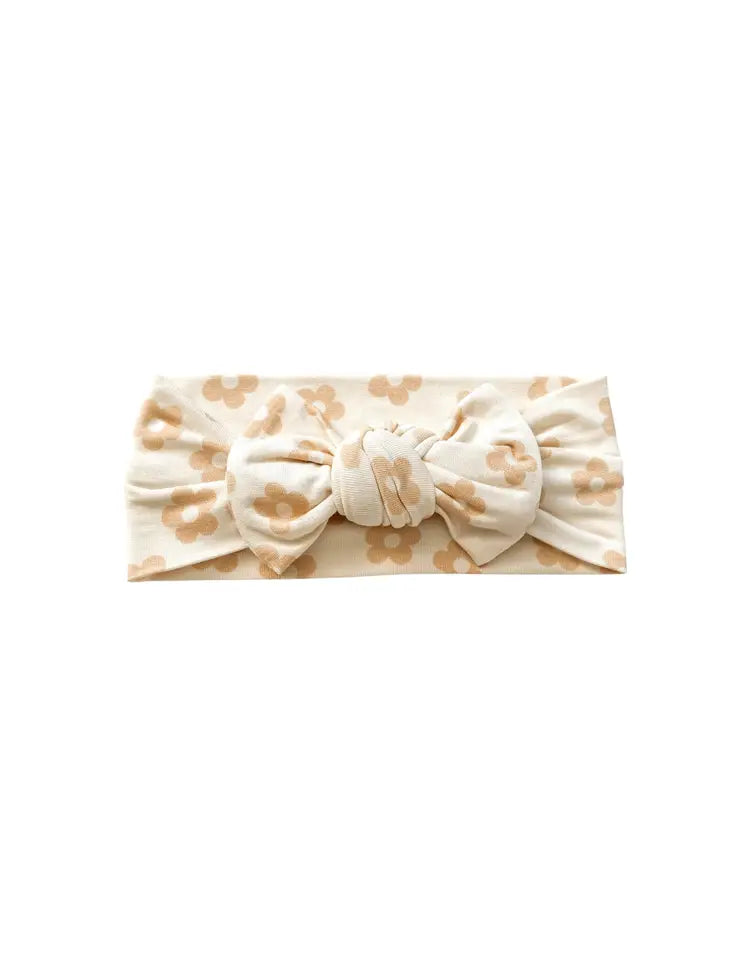 Blush Daisy Bow Headband