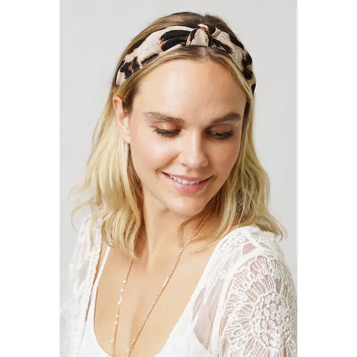 Leopard Print Knotted Headband