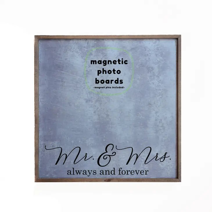 Mr. & Mrs. Always & Forever magnetic photo frame