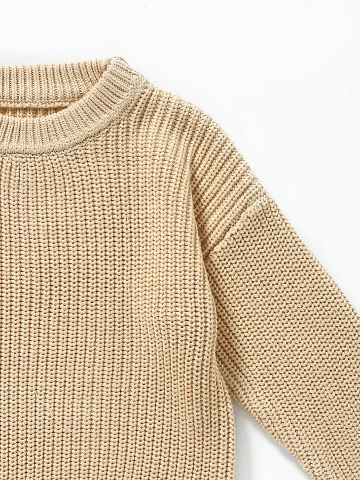 Girls Knit Sweater - Beige