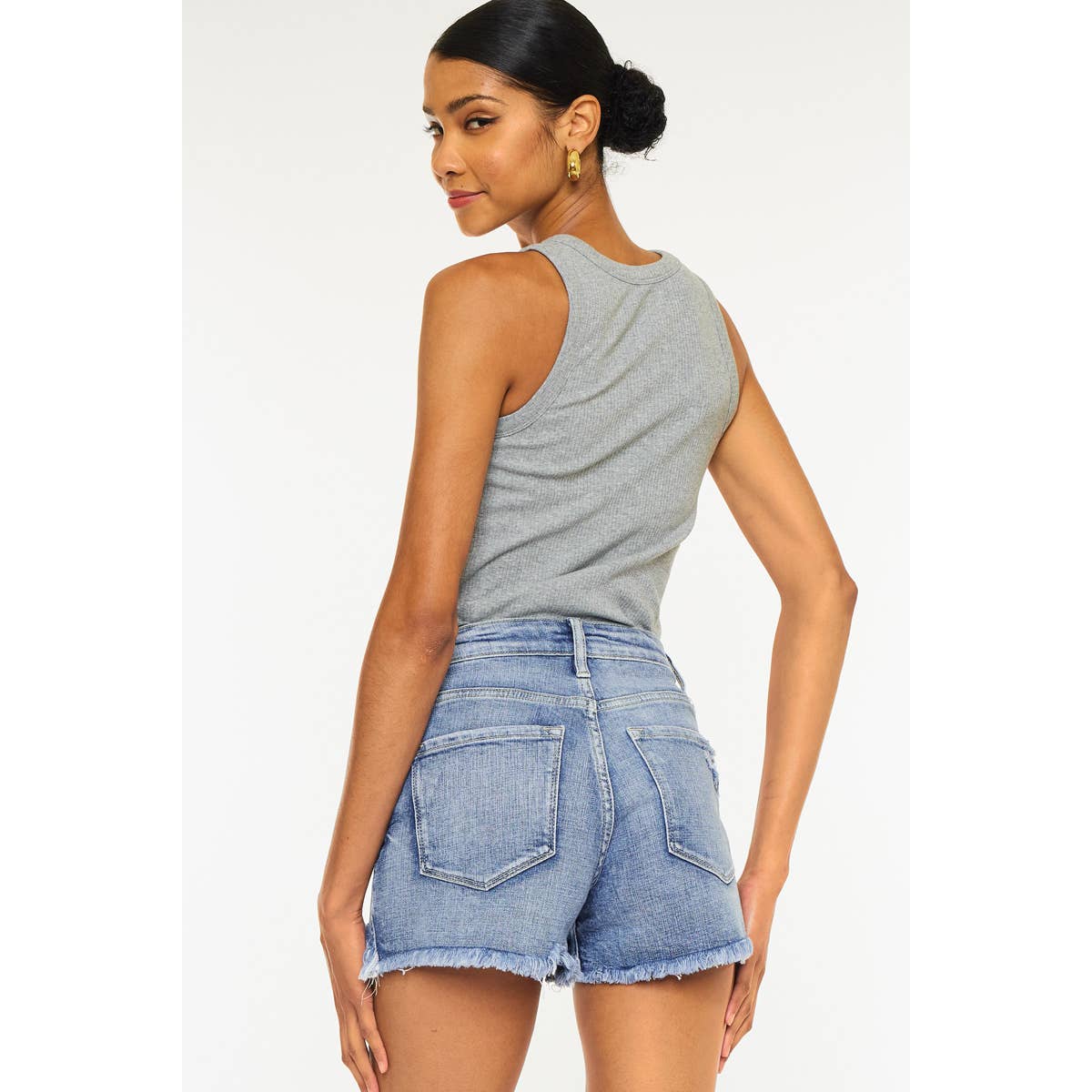 Kan Can High Rise Mom Shorts