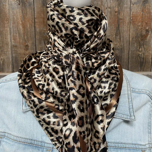 Tan Leopard Wild Rag/Scarf