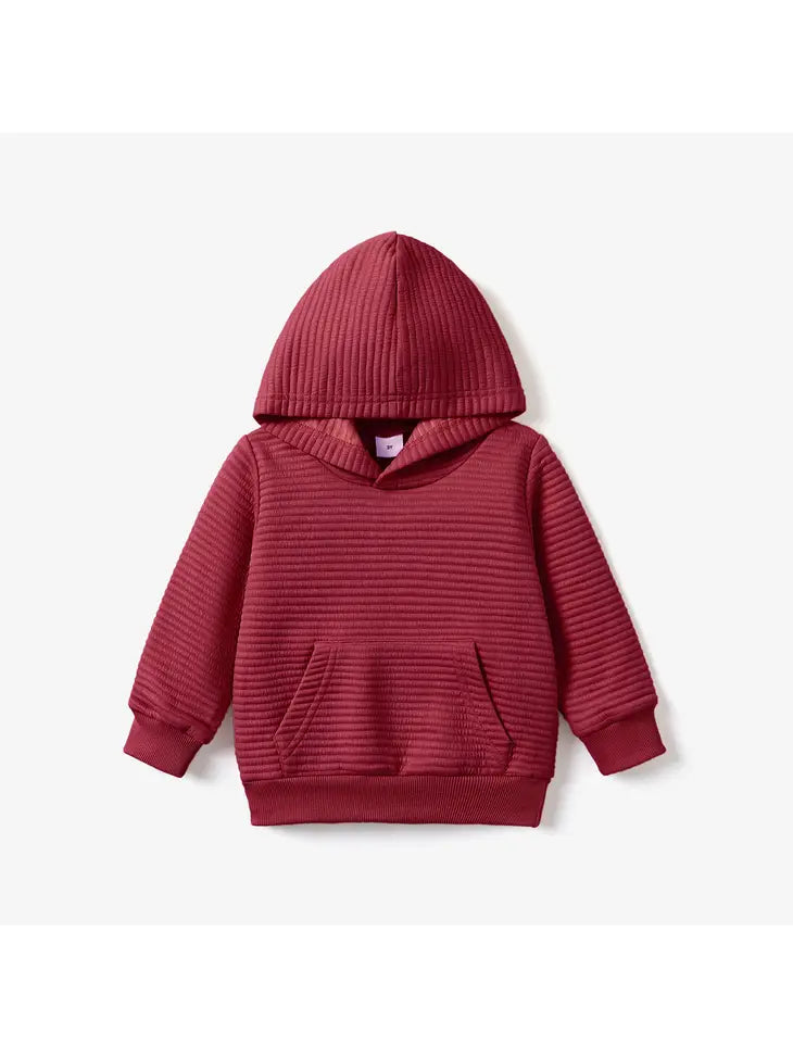 Girl/Boy Solid Color Textured Sweatshirt Hoodie