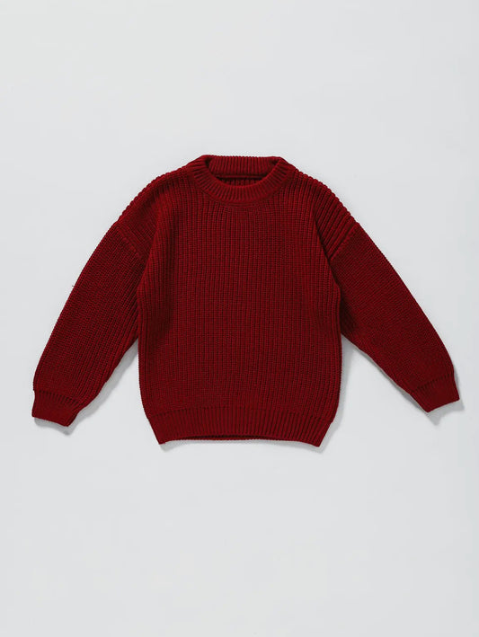 Knit Sweater - Wine