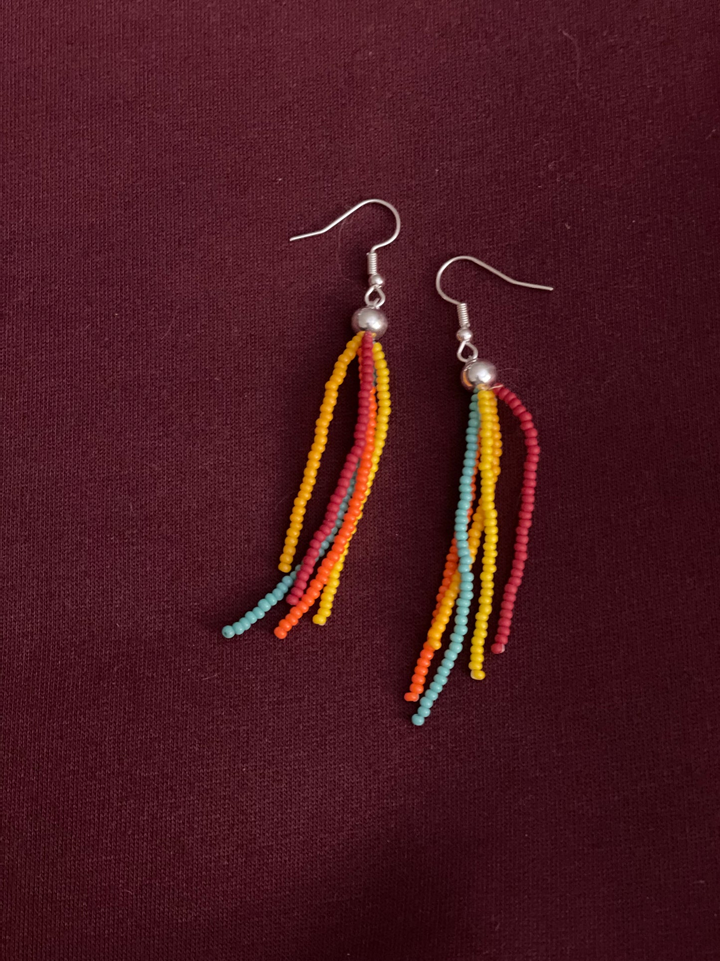 Multi-color Beaded Earrings