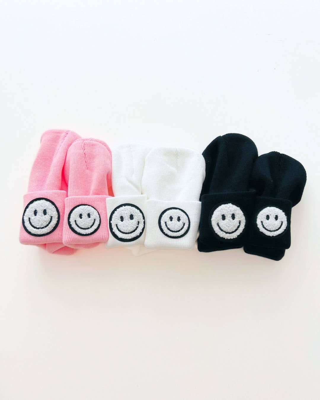 Smiley Beanie | Black: Baby