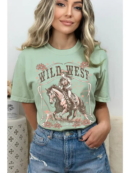 Wild West Graphic Tee - Mint