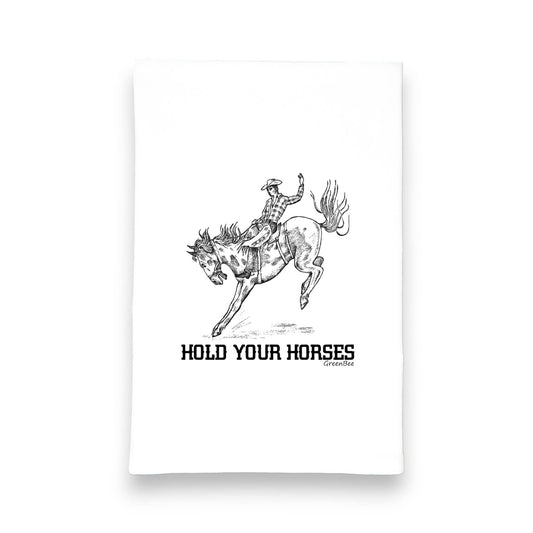 Hold Your Horses Tea Towel