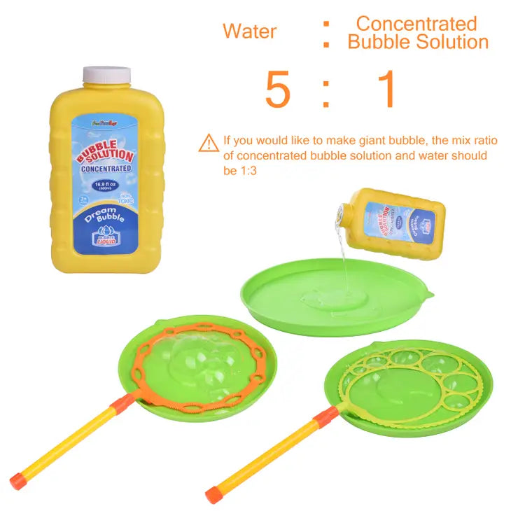 14 Pcs Big Bubbles Maker Giant Bubble Wands with Solutions