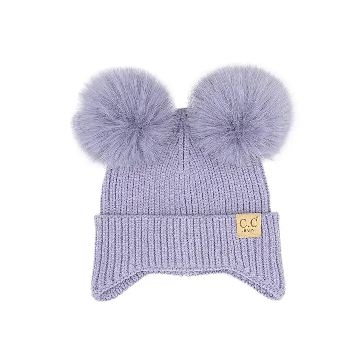 C.C Baby Ear Flap Pom Pom