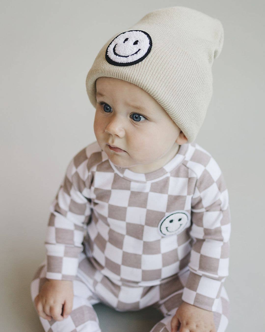 Smiley Beanie | Beige: Toddler