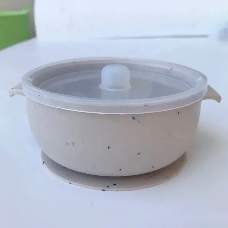 Speckled Silicone Suction Bowl