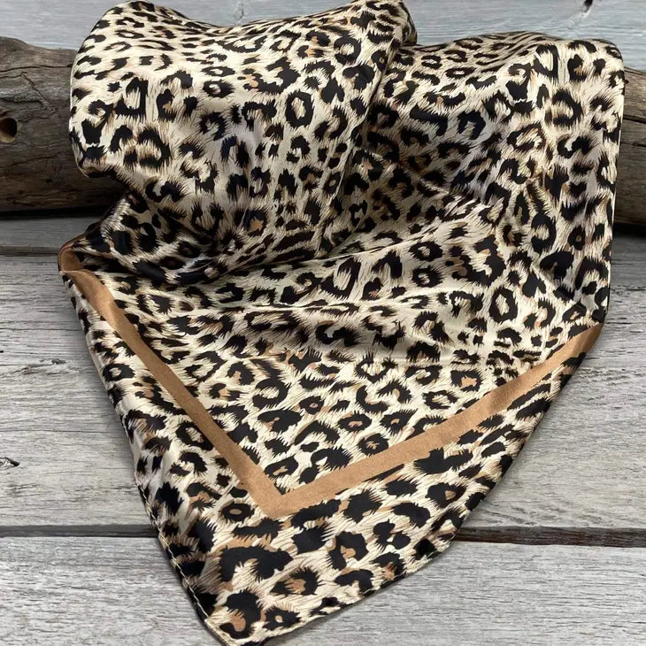 Tan Leopard Wild Rag/Scarf