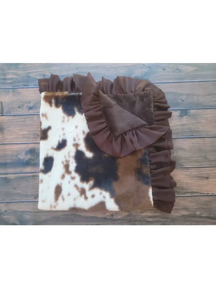 Soft Mink Blanket - Cowhide