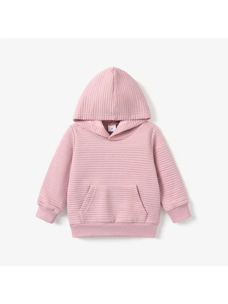 Girl/Boy Solid Color Textured Sweatshirt Hoodie