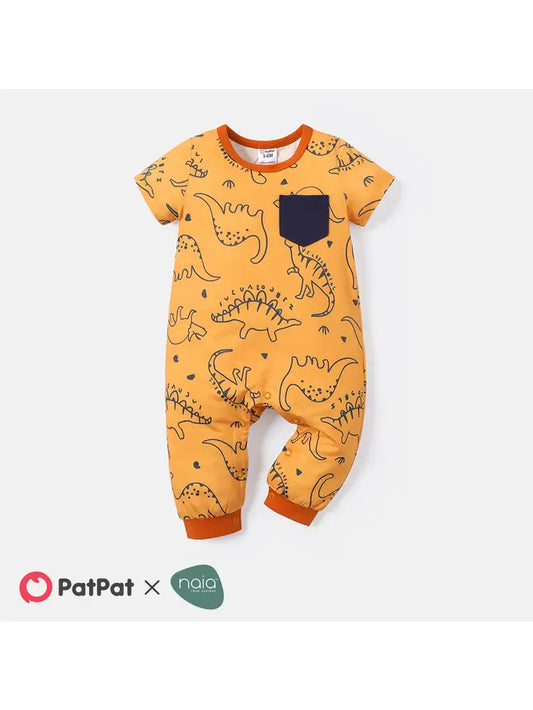 Naia™ Baby Boy Allover Dinosaur Jumpsuit with Pocket