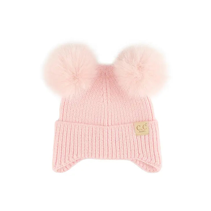 C.C Baby Ear Flap Pom Pom