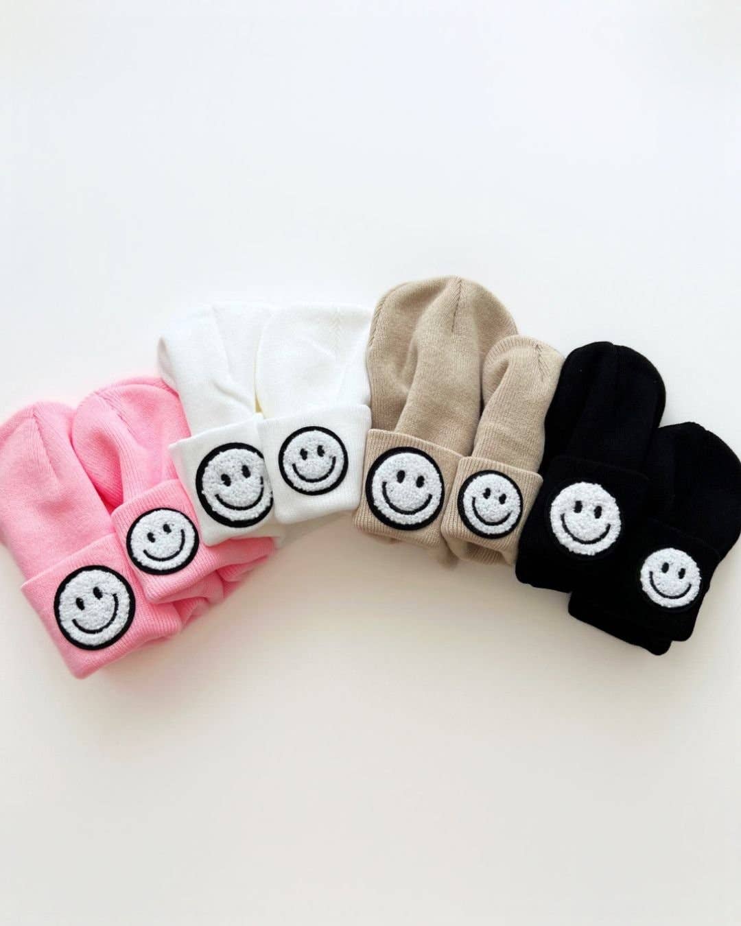 Smiley Beanie | Black: Baby