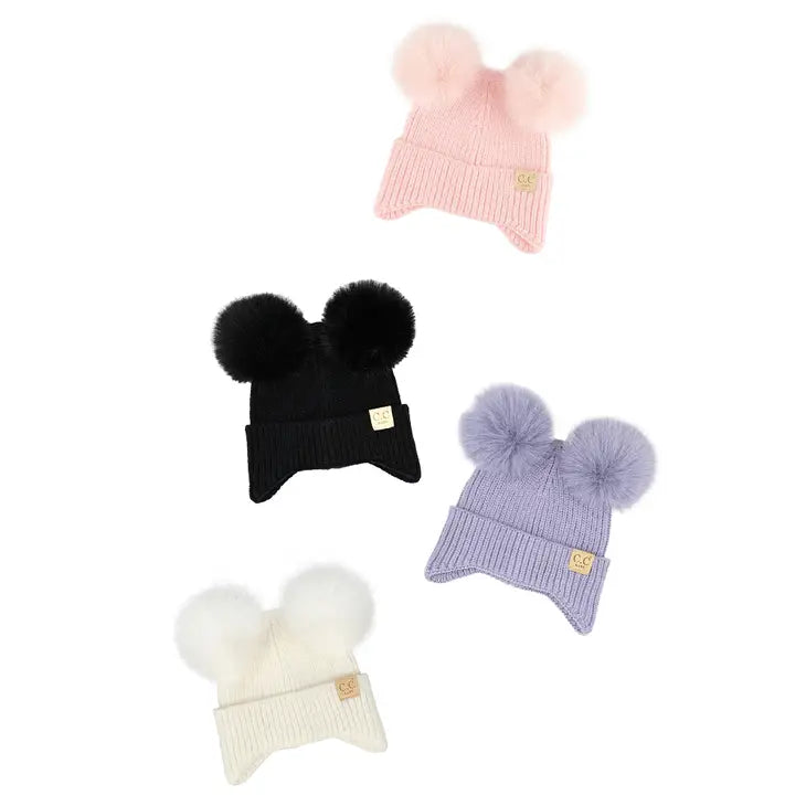 C.C Baby Ear Flap Pom Pom