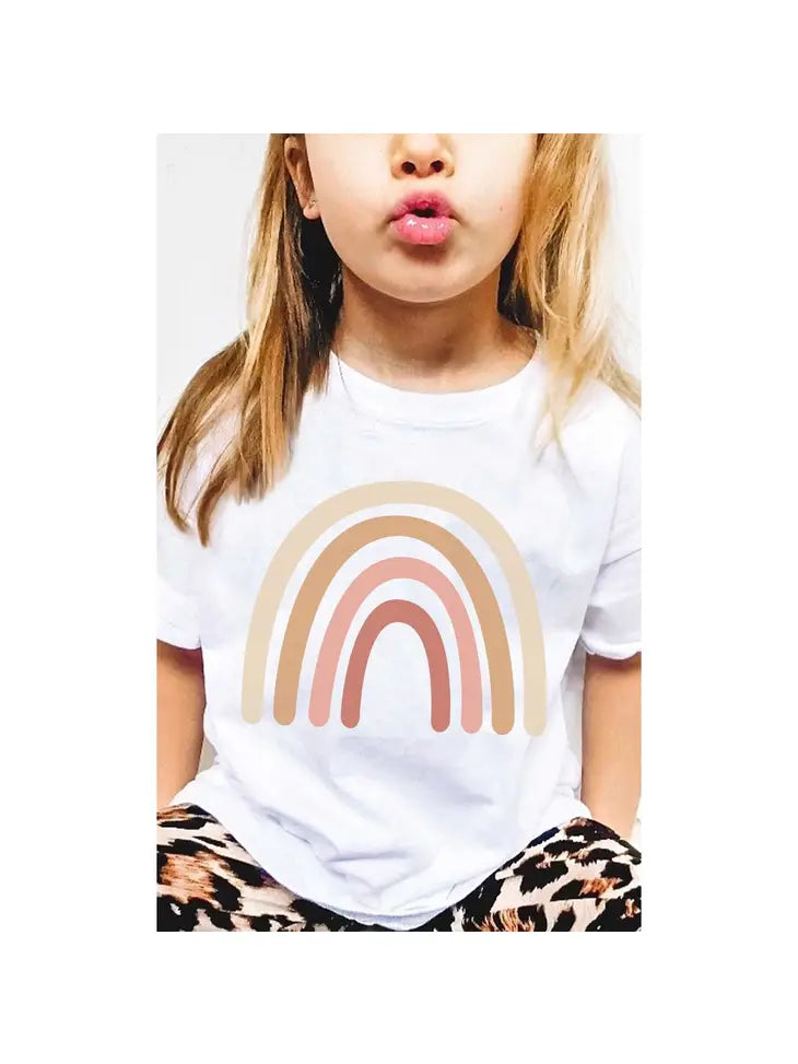 Boho Rainbow Kids Graphic Tee