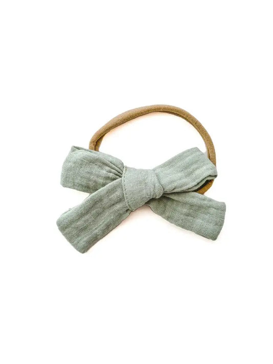 Sage Green Knot Bow Headband