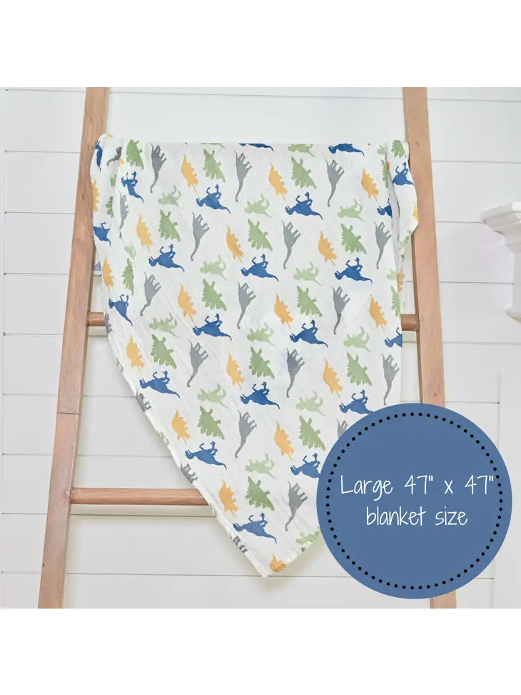 Dinosaur Baby Swaddle Blanket