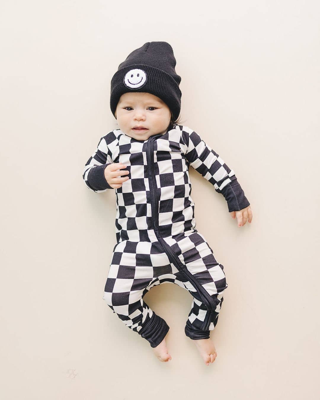 Smiley Beanie | Black: Toddler