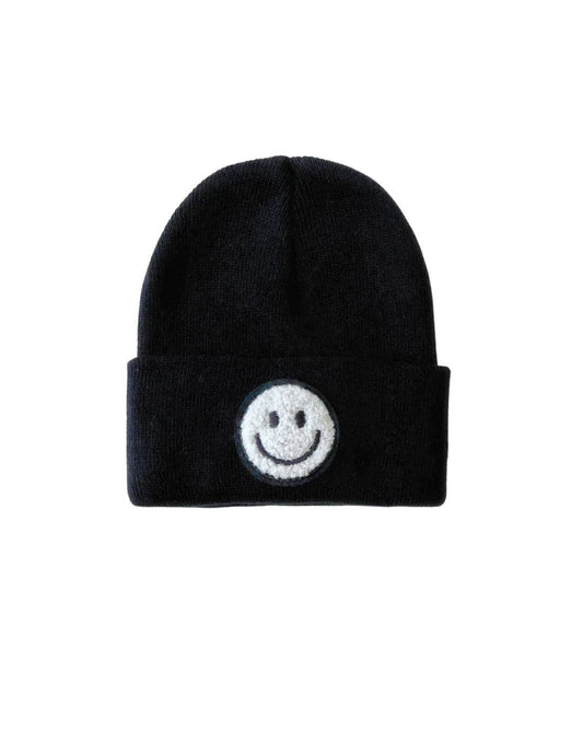 Smiley Beanie | Black: Baby