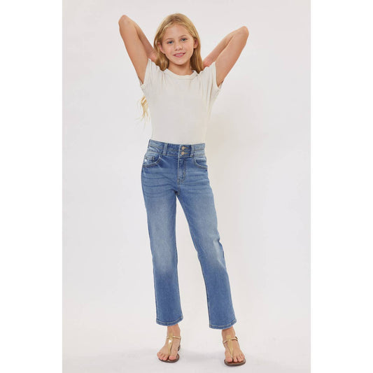 Kan Can Youth High Rise Mini Straight Jeans